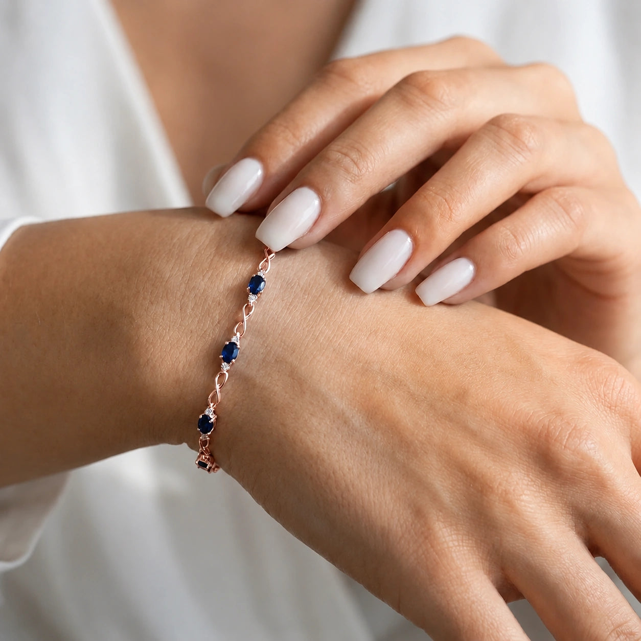 Rose Gold Diamond & Sapphire — Mariagreta