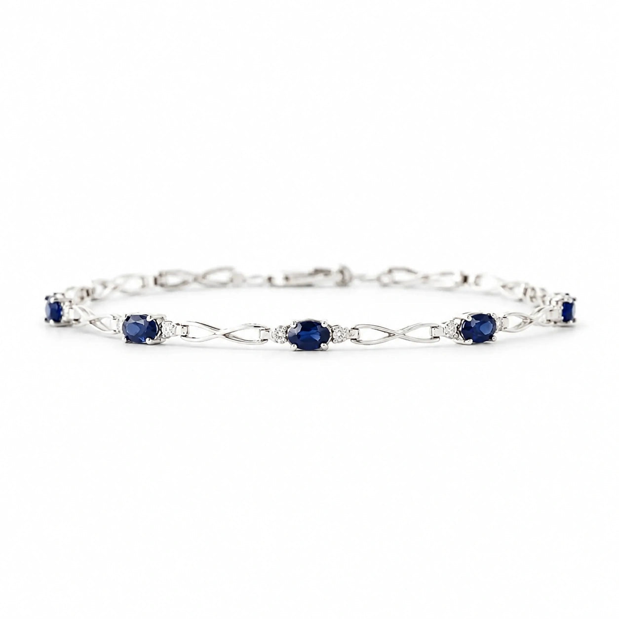 White Gold Diamond & Sapphire — Mariagreta