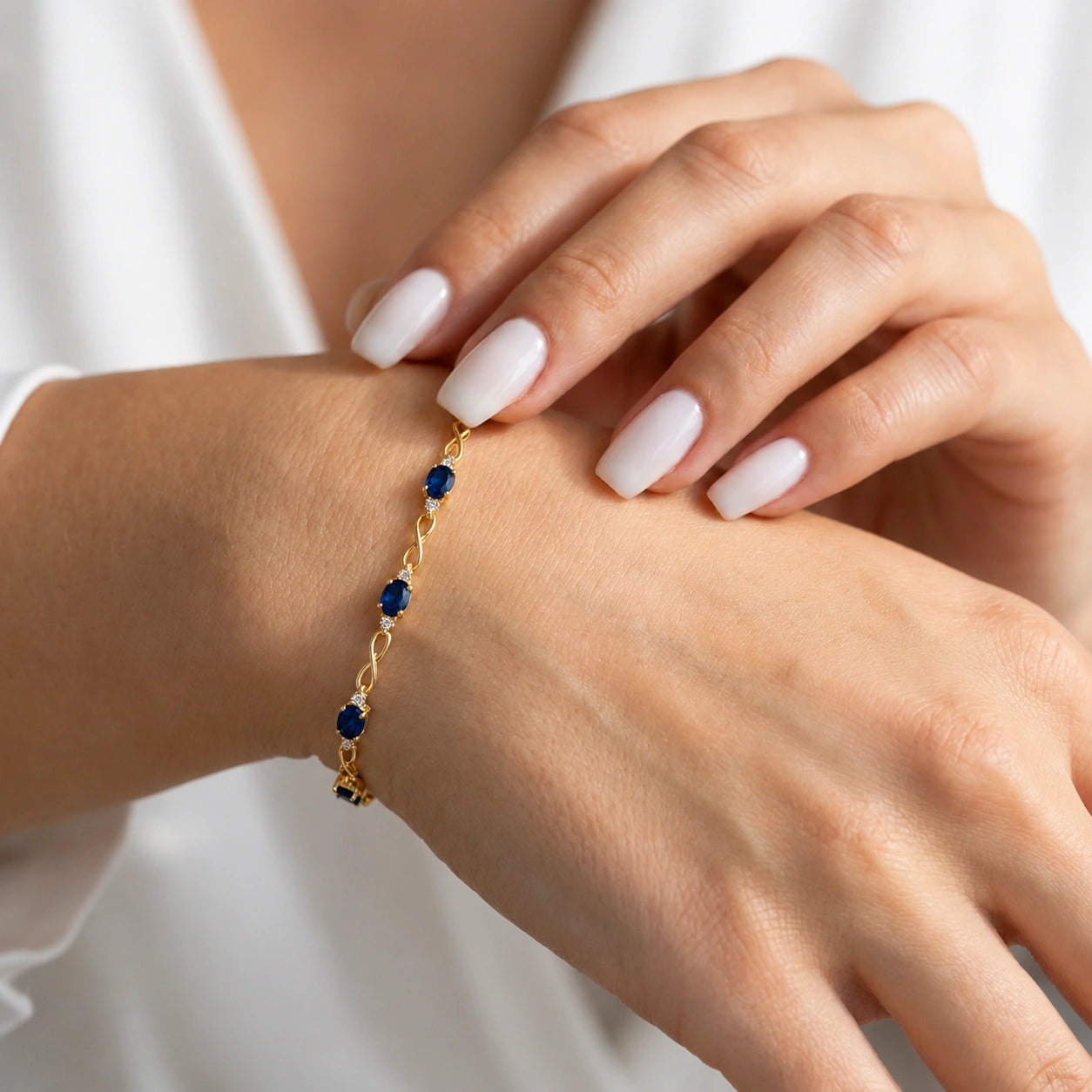 Yellow Gold Diamond & Sapphire — Mariagreta