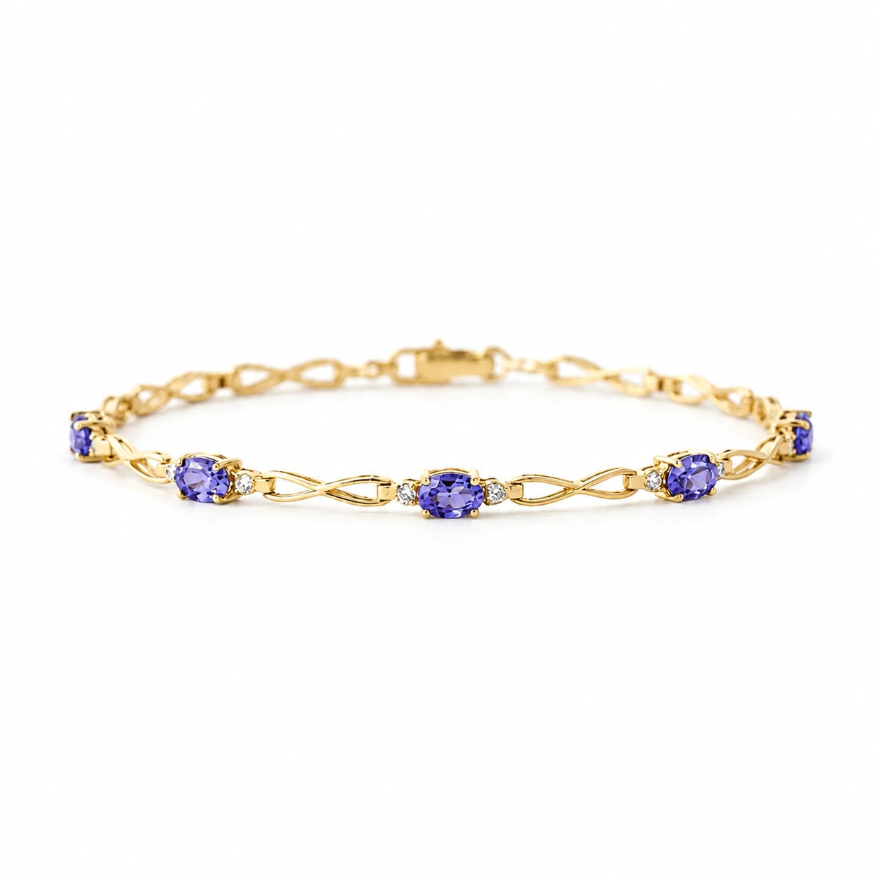 Yellow Gold Diamond & Tanzanite — Mariagreta