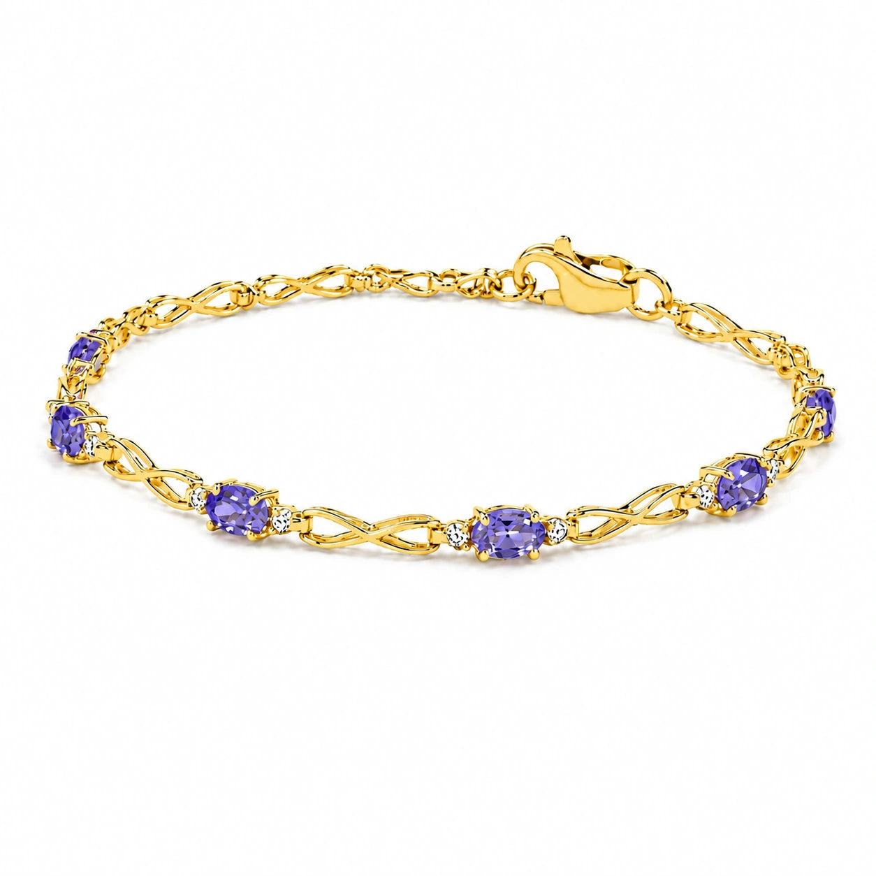 Yellow Gold Diamond & Tanzanite — Mariagreta
