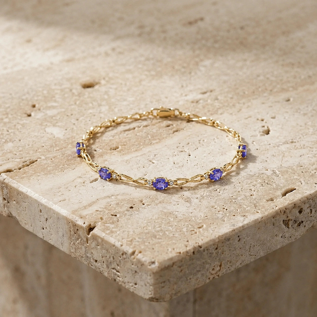 Yellow Gold Diamond & Tanzanite — Mariagreta