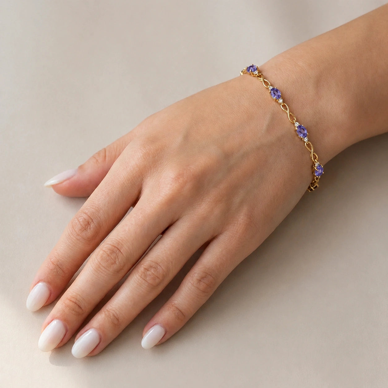 Yellow Gold Diamond & Tanzanite — Mariagreta