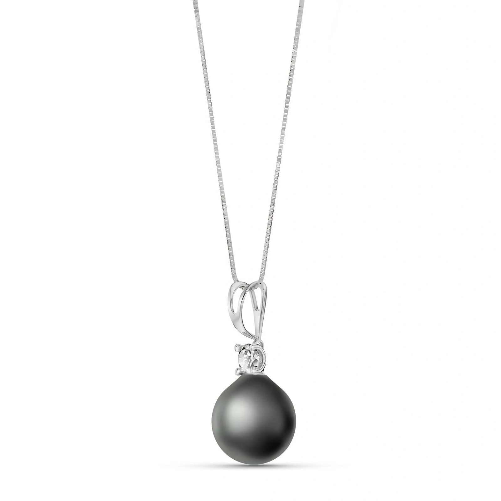 White Gold Necklace Pearl 10K — Alma