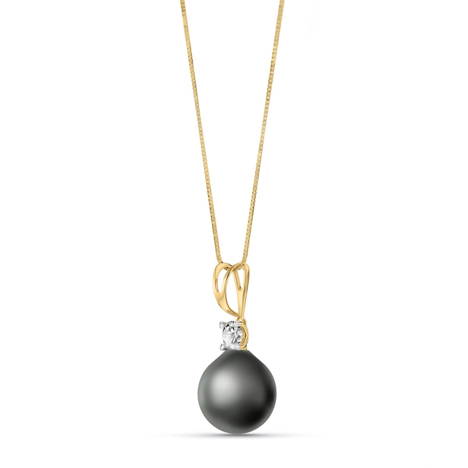 Yellow Gold Necklace Pearl 10K — Alma