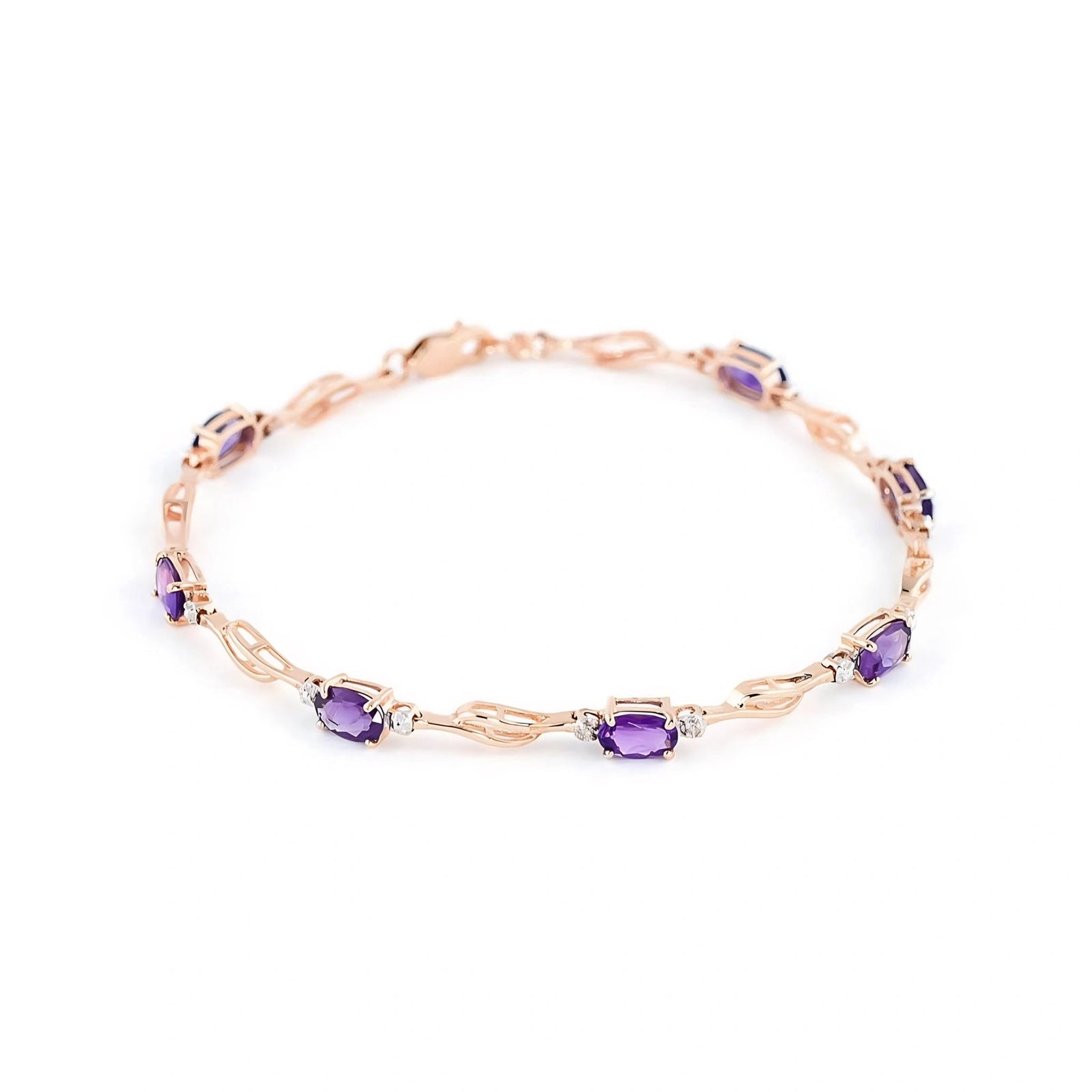 Rose Gold Diamond & Amethyst — Mariaida