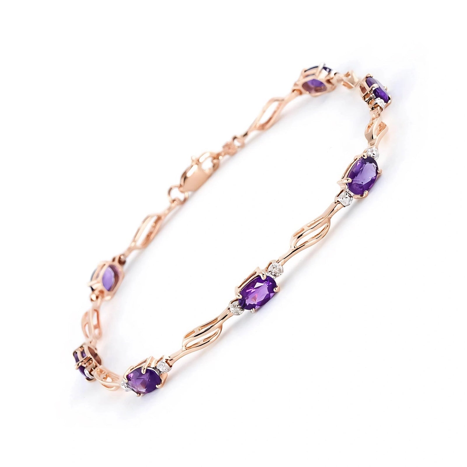 Rose Gold Diamond & Amethyst — Mariaida
