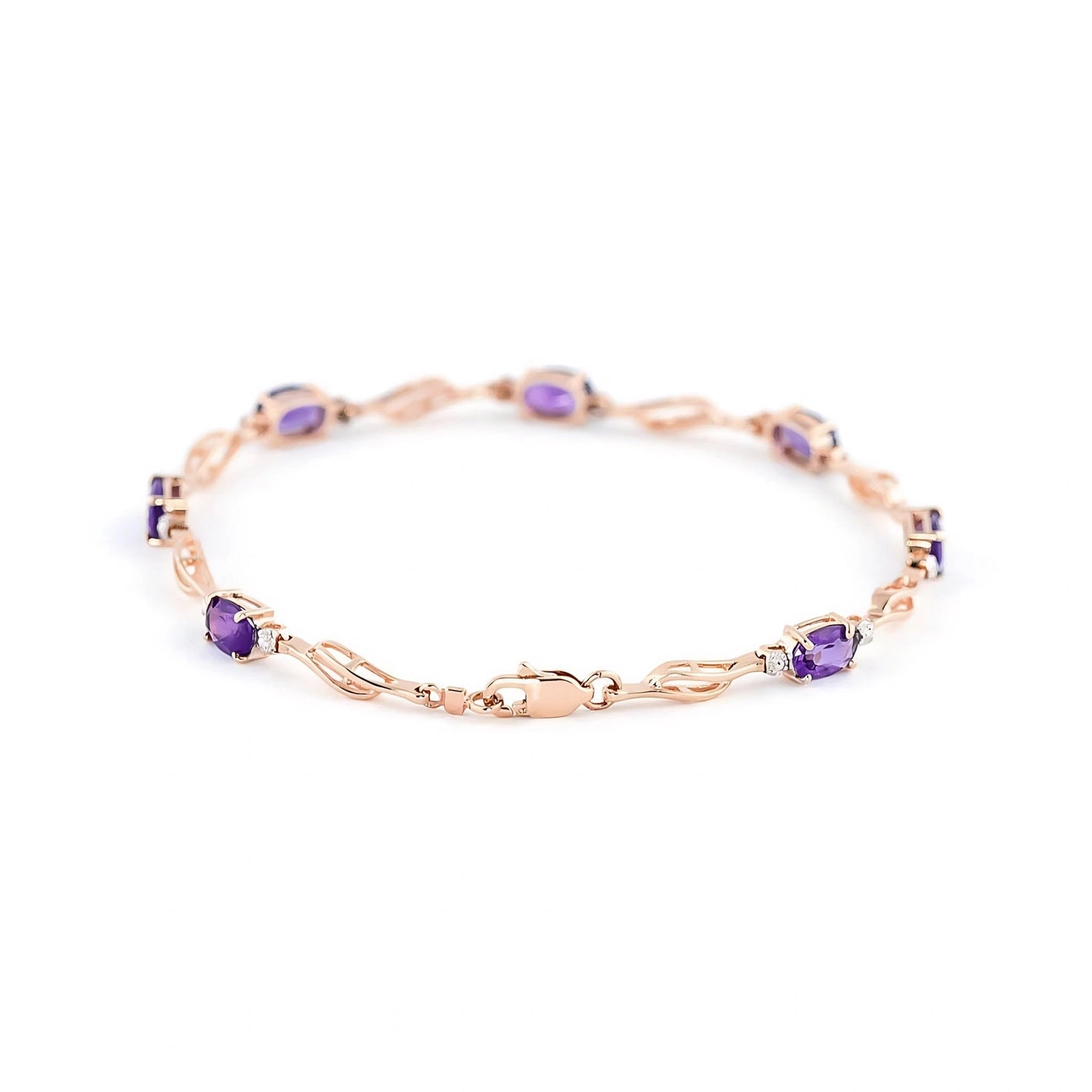 Rose Gold Diamond & Amethyst — Mariaida