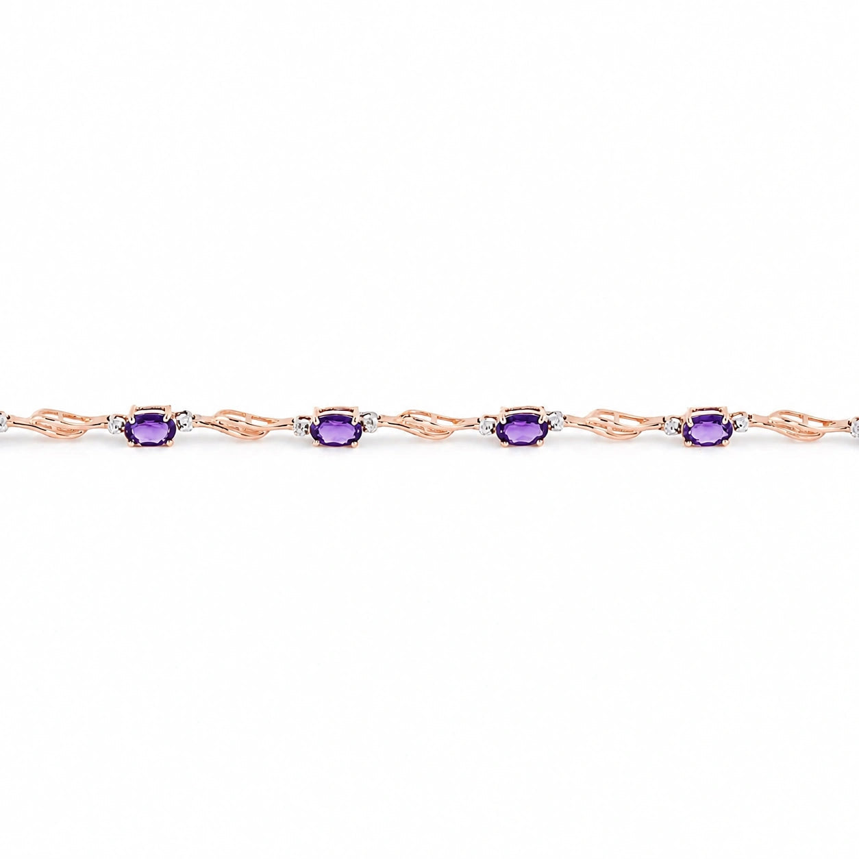 Rose Gold Diamond & Amethyst — Mariaida