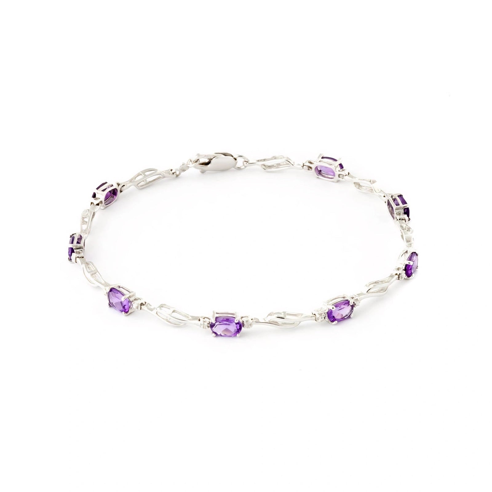 White Gold Diamond & Amethyst — Mariaida