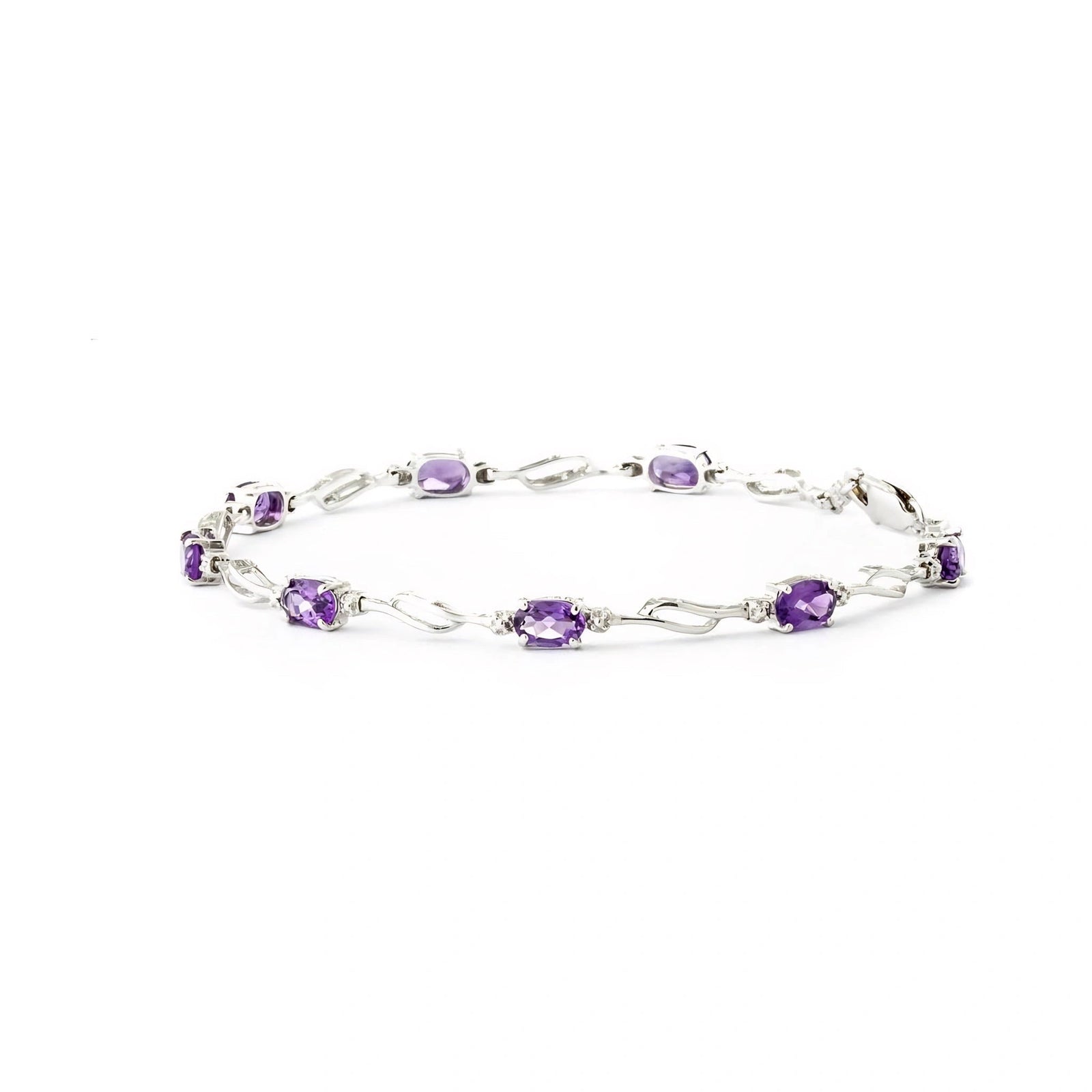 White Gold Diamond & Amethyst — Mariaida