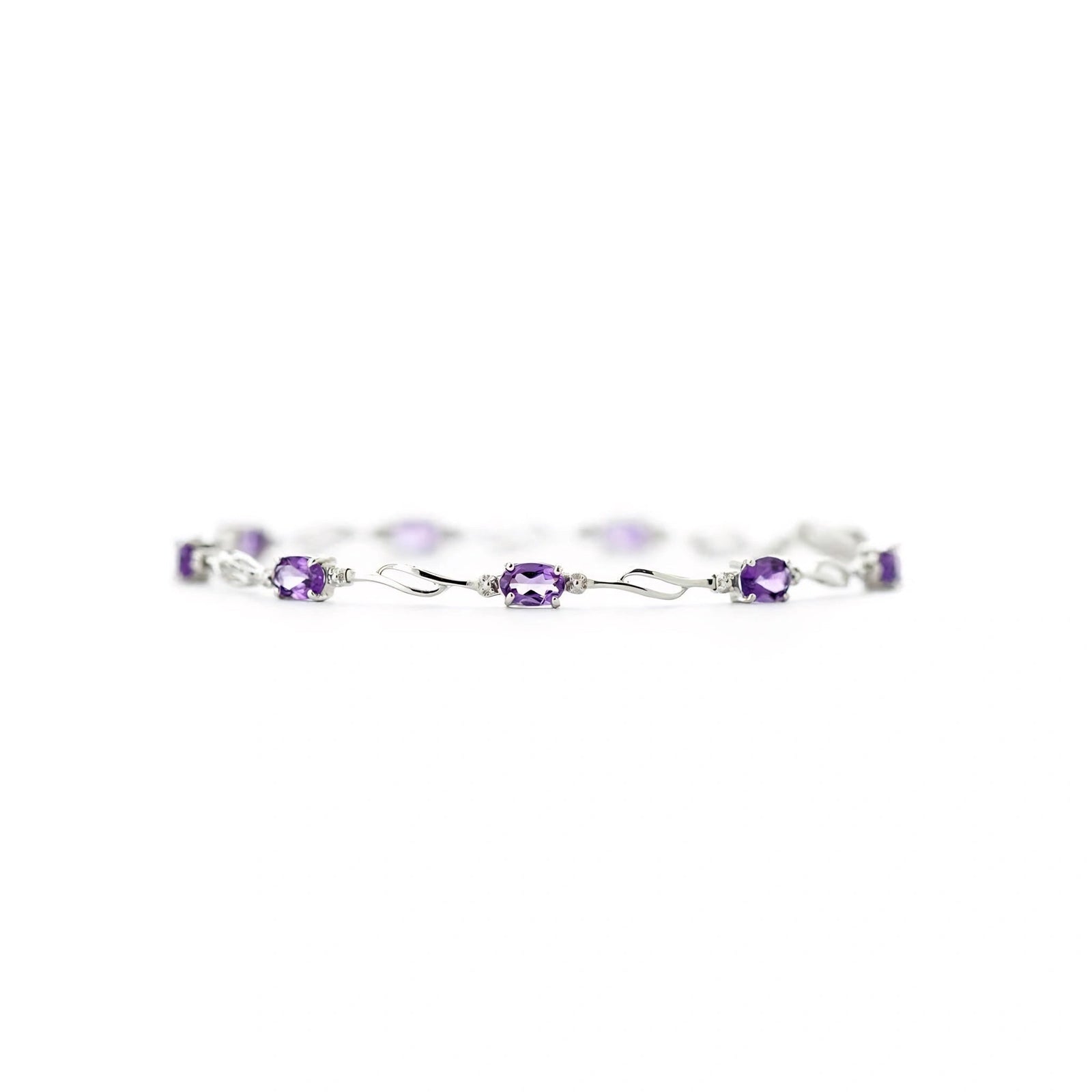 White Gold Diamond & Amethyst — Mariaida