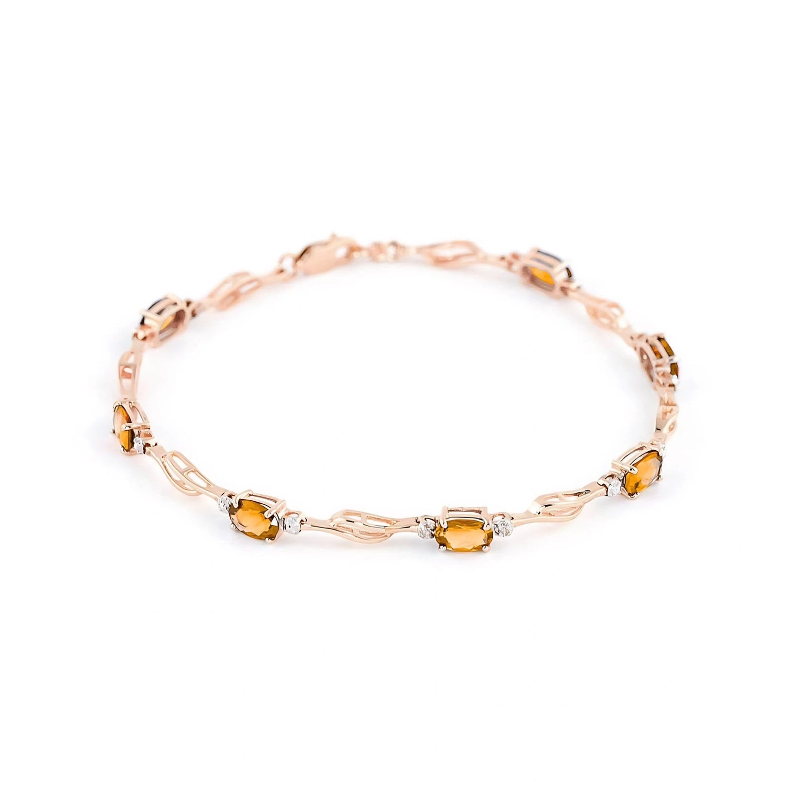 Rose Gold Diamond & Citrine — Mariaida
