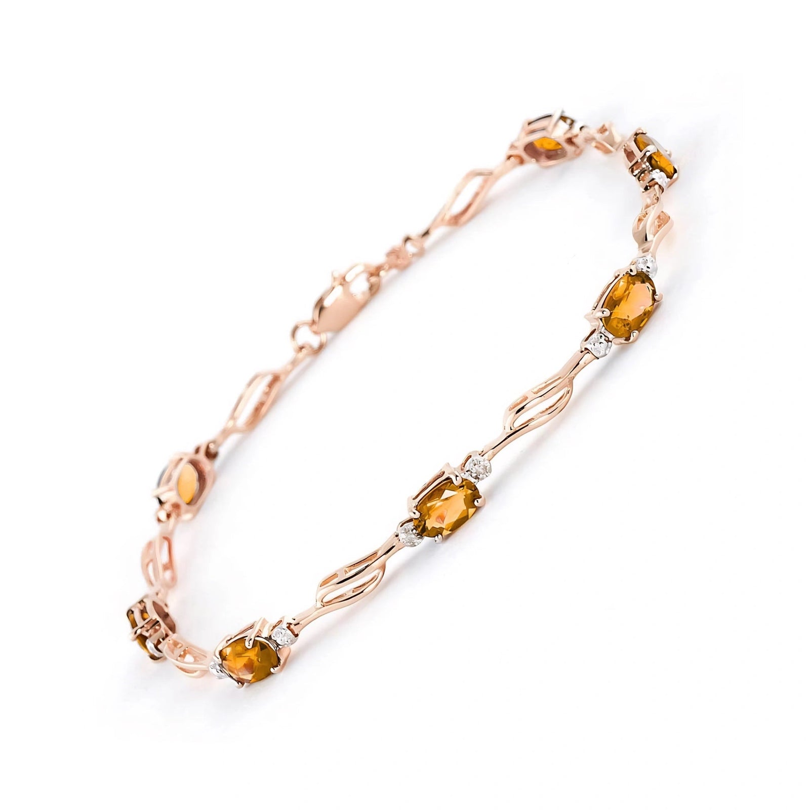 Rose Gold Diamond & Citrine — Mariaida
