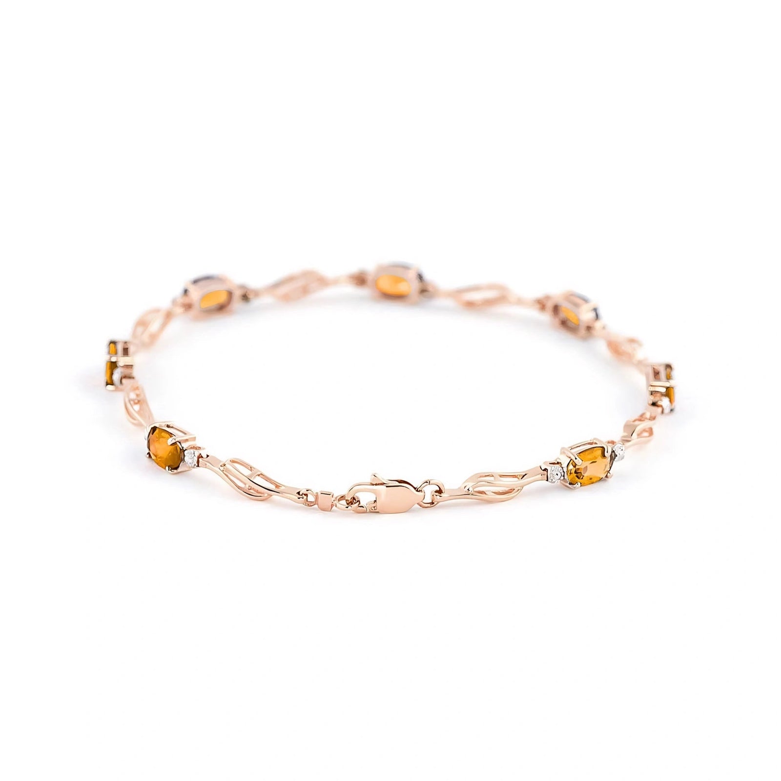 Rose Gold Diamond & Citrine — Mariaida