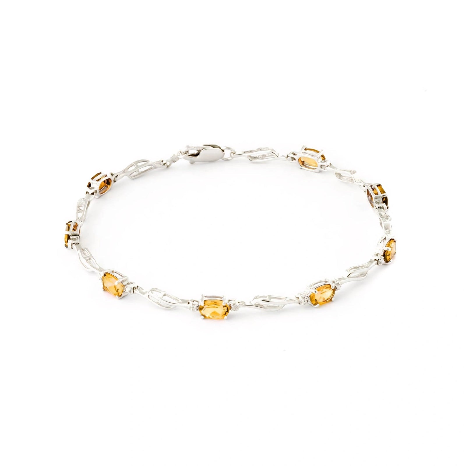 White Gold Diamond & Citrine — Mariaida