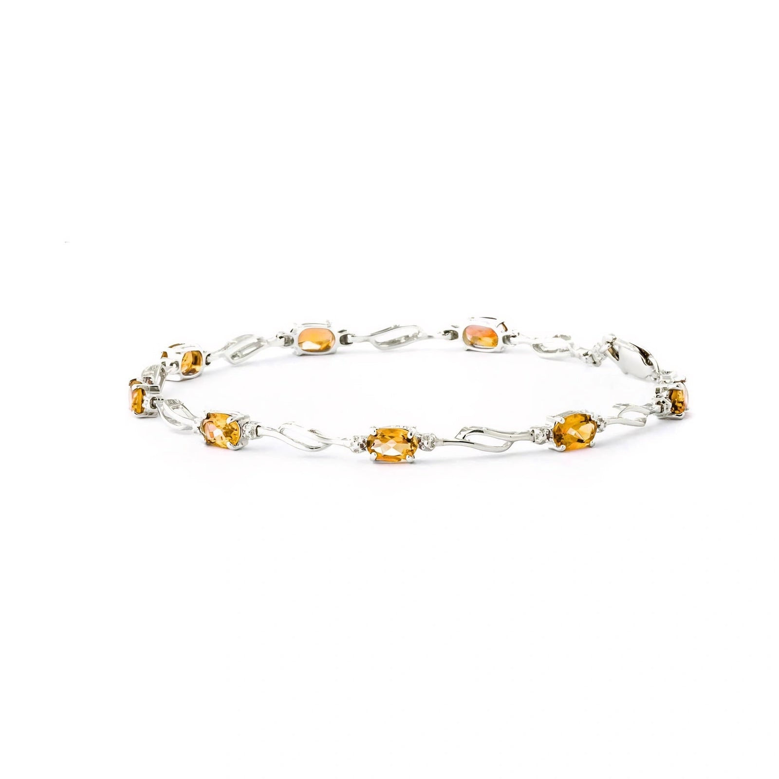 White Gold Diamond & Citrine — Mariaida