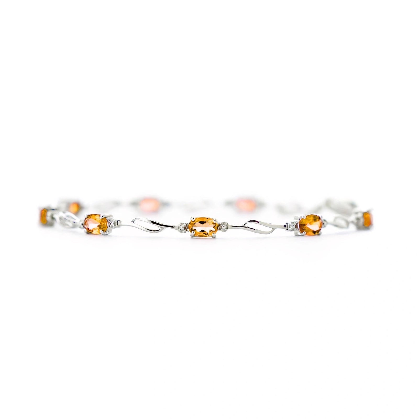 White Gold Diamond & Citrine — Mariaida