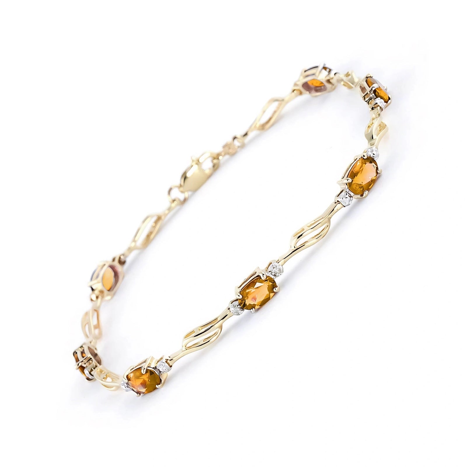 Yellow Gold Diamond & Citrine — Mariaida