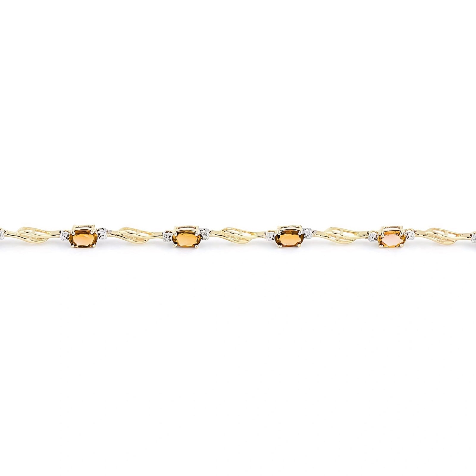 Yellow Gold Diamond & Citrine — Mariaida