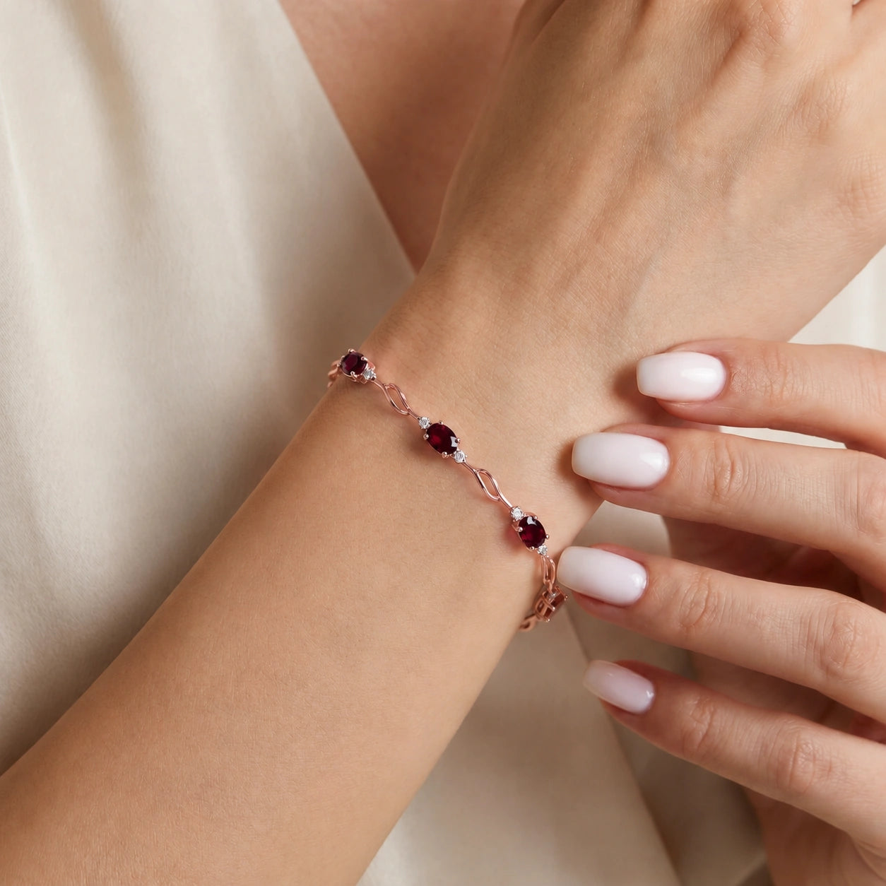 Rose Gold Diamond & Garnet — Mariaida