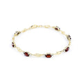 Yellow Gold Diamond & Garnet — Mariaida