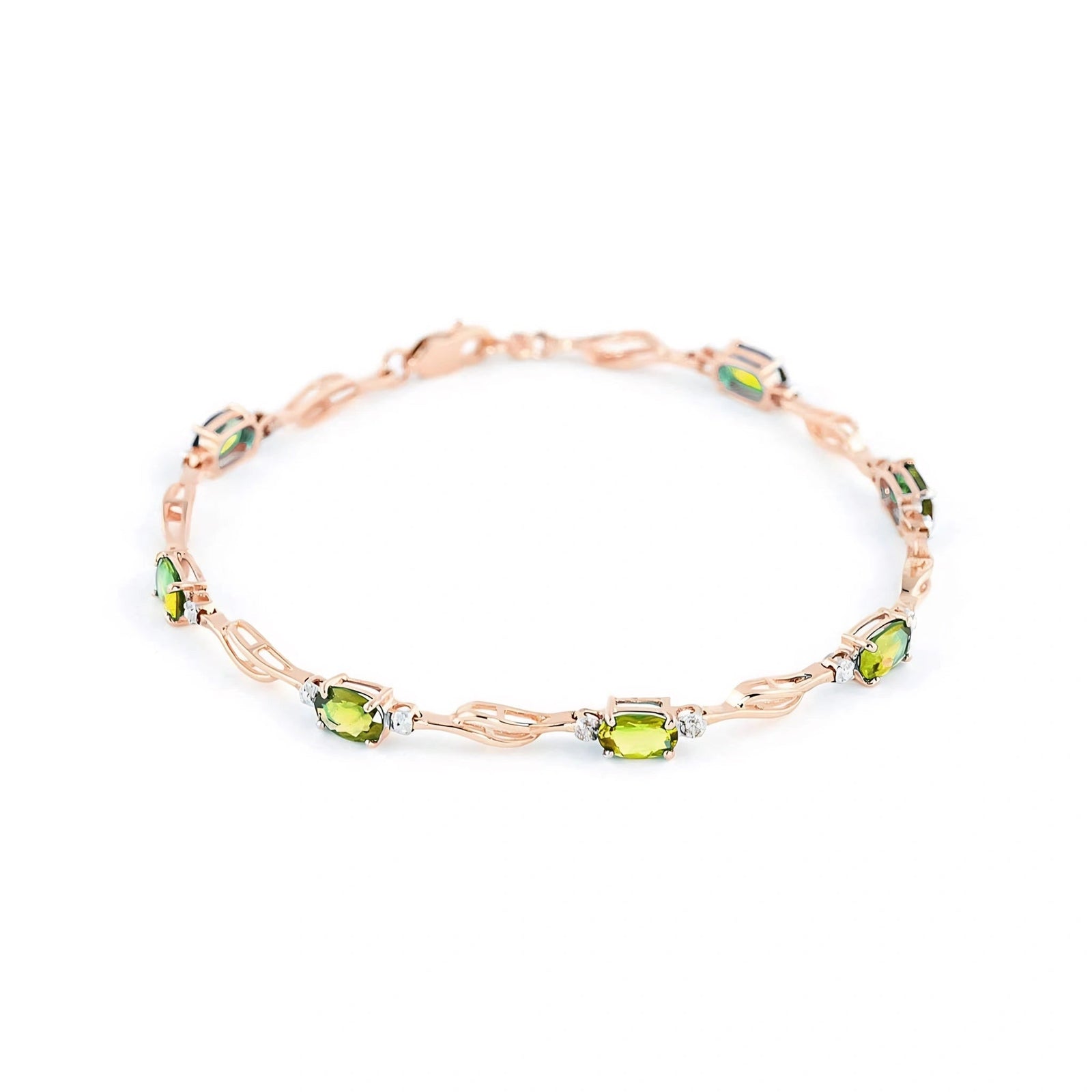Rose Gold Diamond & Peridot — Mariaida