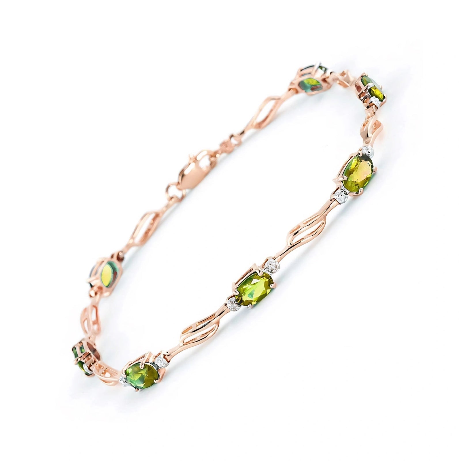 Rose Gold Diamond & Peridot — Mariaida
