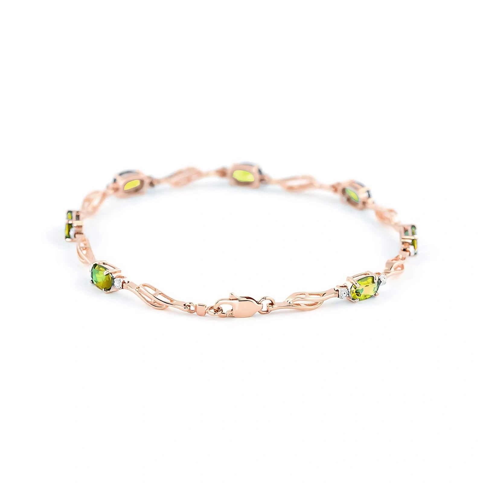 Rose Gold Diamond & Peridot — Mariaida