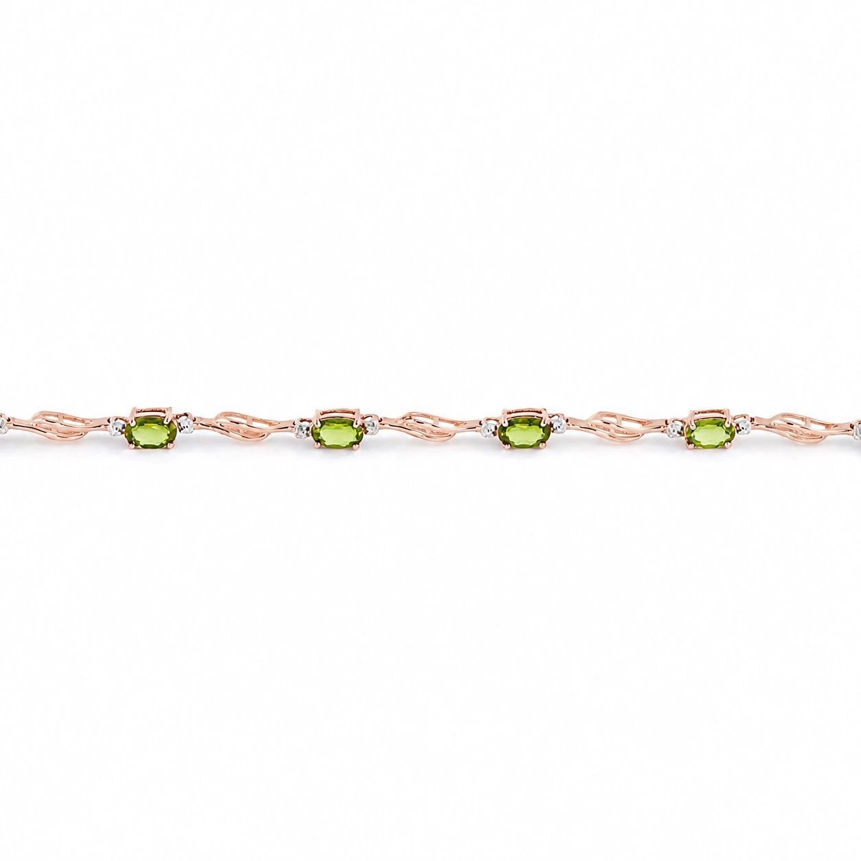 Rose Gold Diamond & Peridot — Mariaida