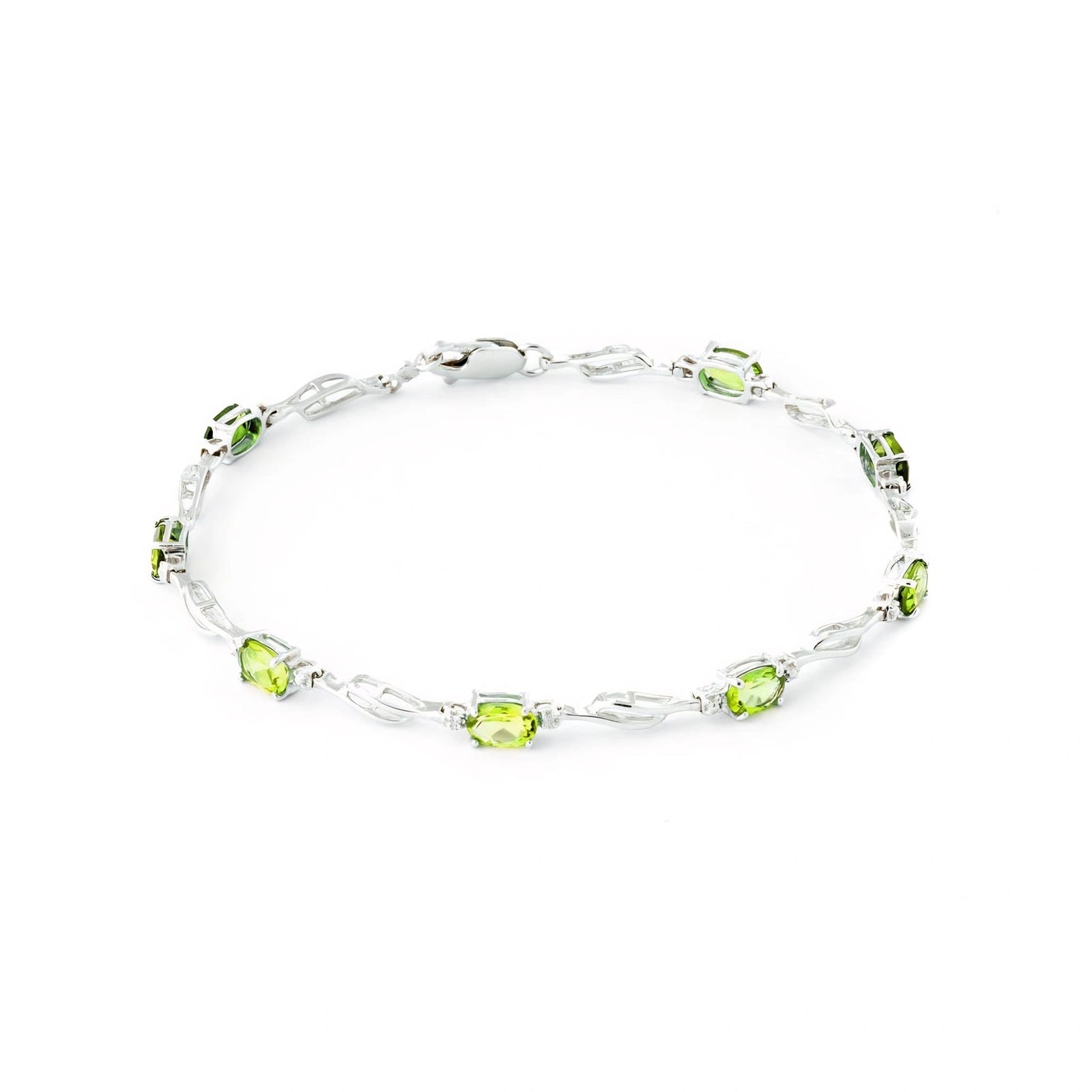 White Gold Diamond & Peridot — Mariaida
