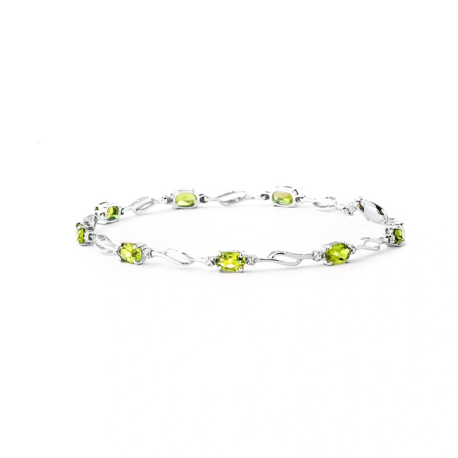 White Gold Diamond & Peridot — Mariaida
