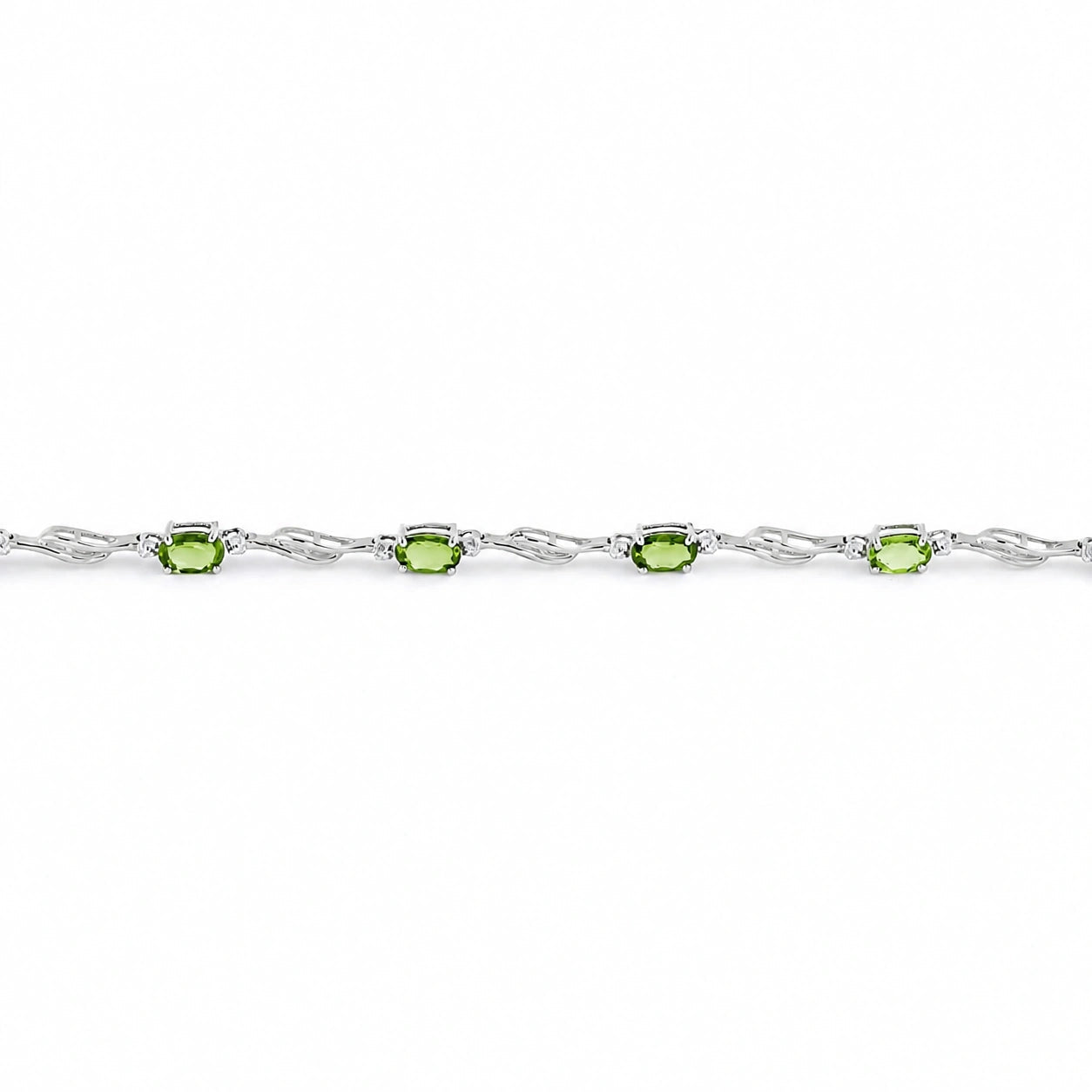 White Gold Diamond & Peridot — Mariaida