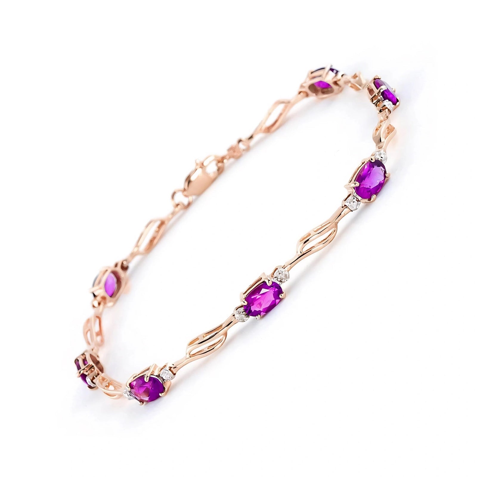 Rose Gold Diamond & Pink Topaz — Mariaida