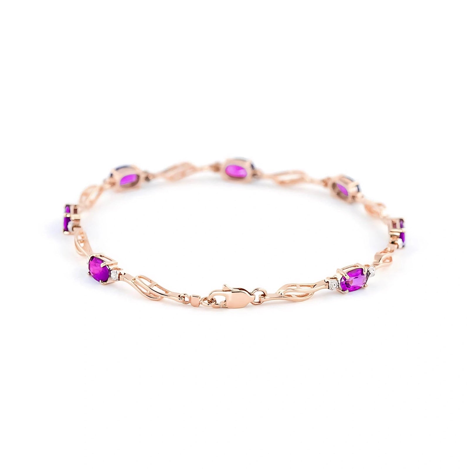 Rose Gold Diamond & Pink Topaz — Mariaida