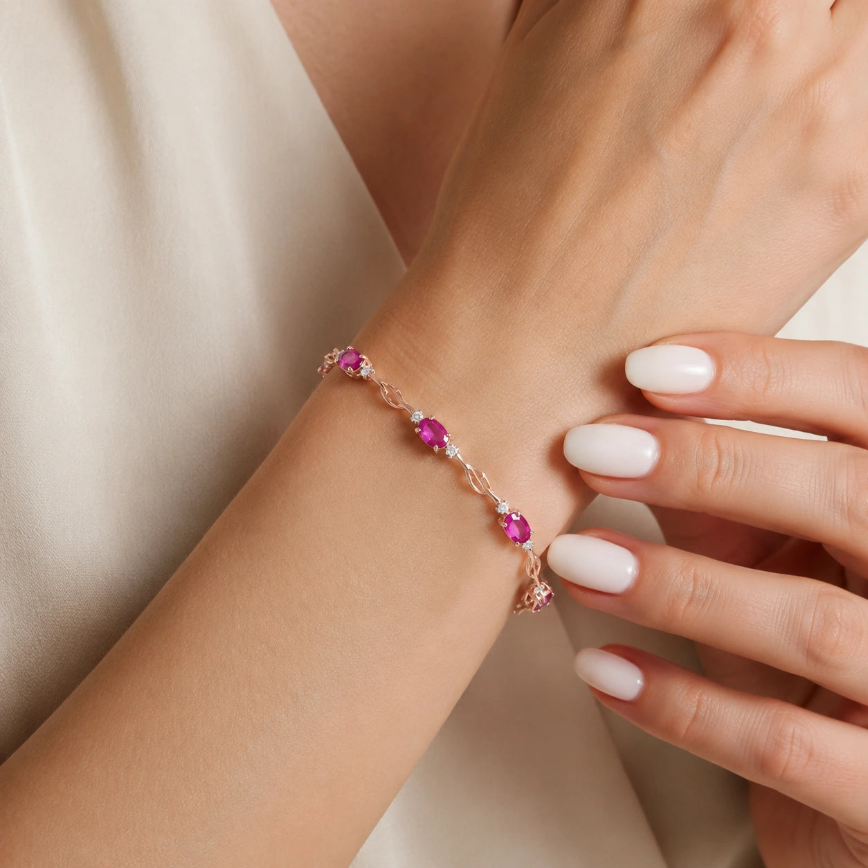 Rose Gold Diamond & Pink Topaz — Mariaida