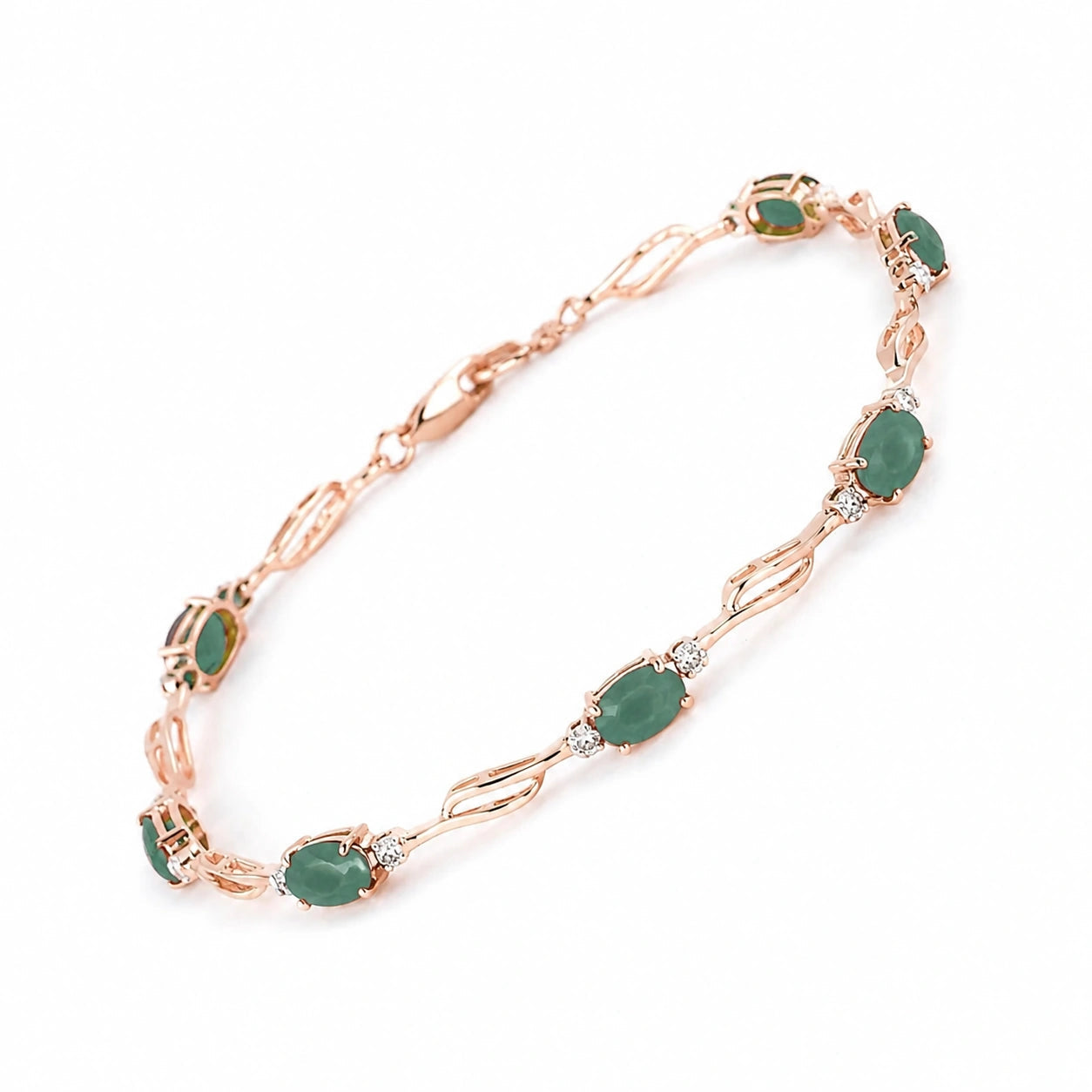 Rose Gold Emerald & Diamond — Mariaida