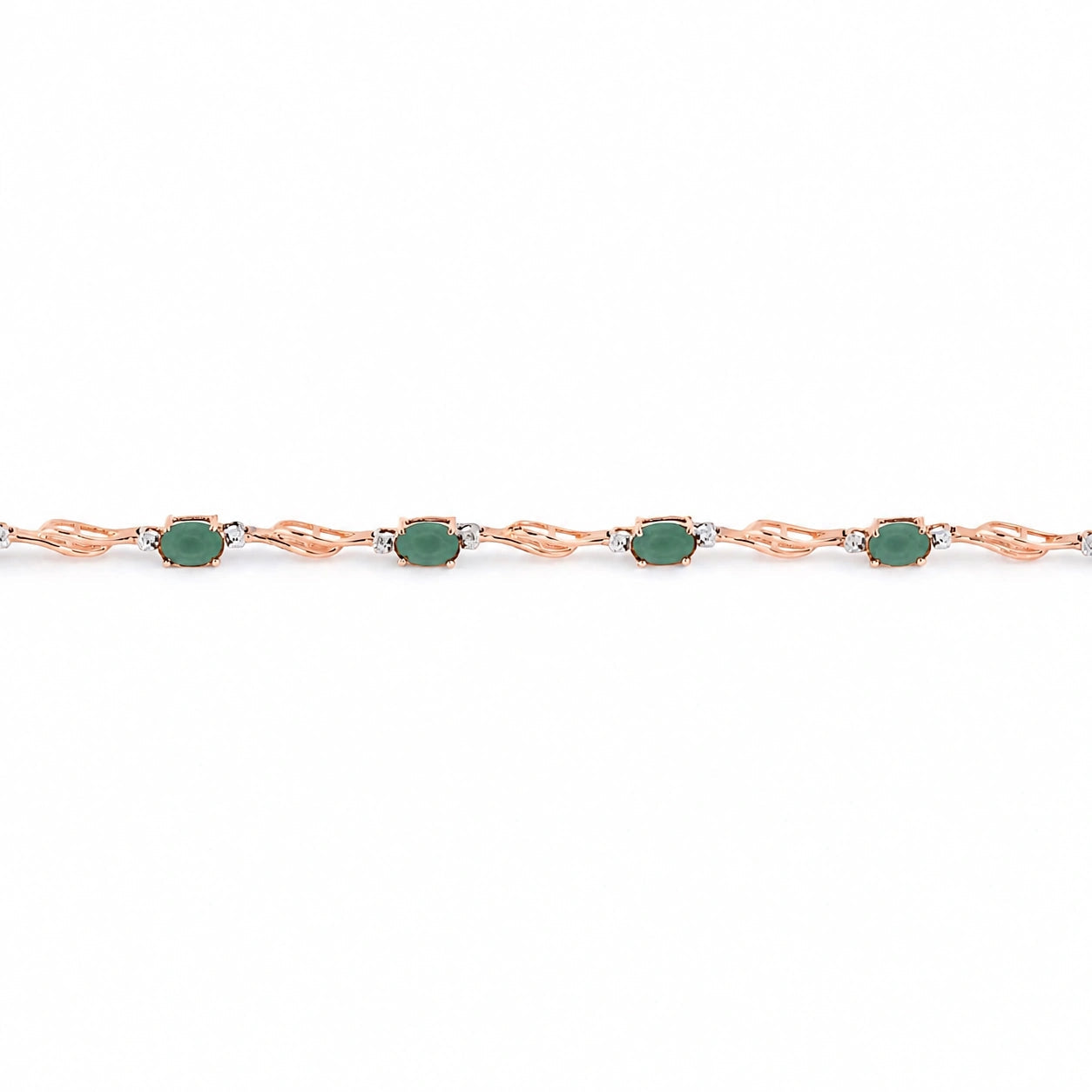 Rose Gold Emerald & Diamond — Mariaida
