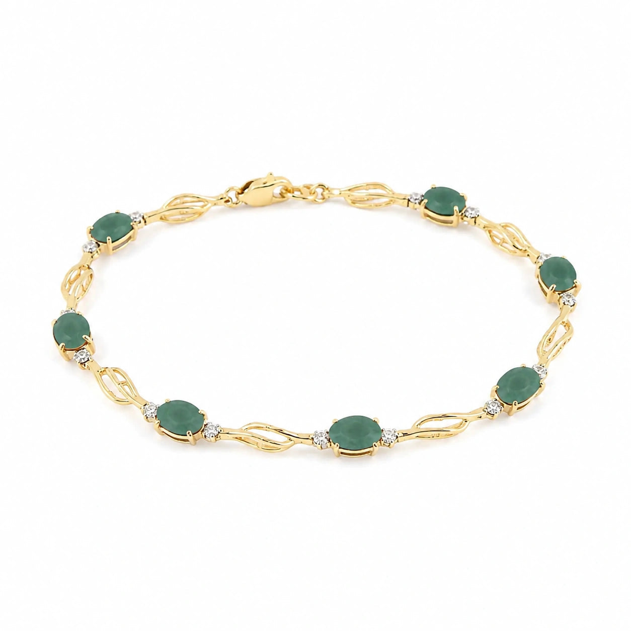 Yellow Gold Emerald & Diamond — Mariaida