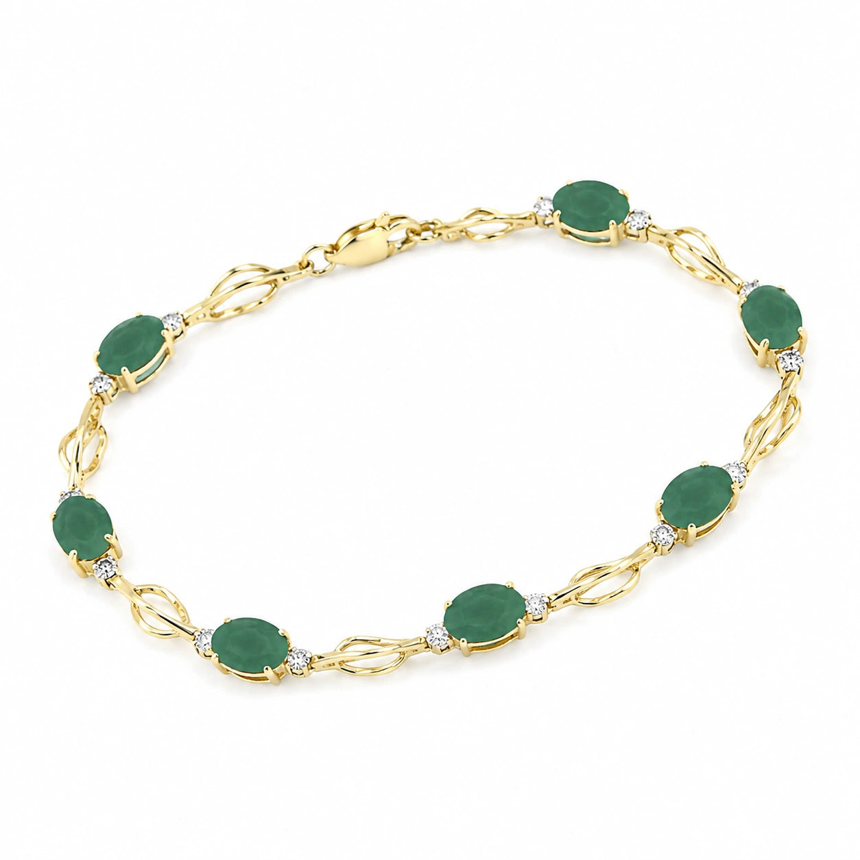 Yellow Gold Emerald & Diamond — Mariaida