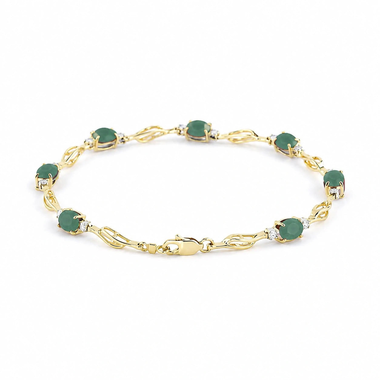 Yellow Gold Emerald & Diamond — Mariaida