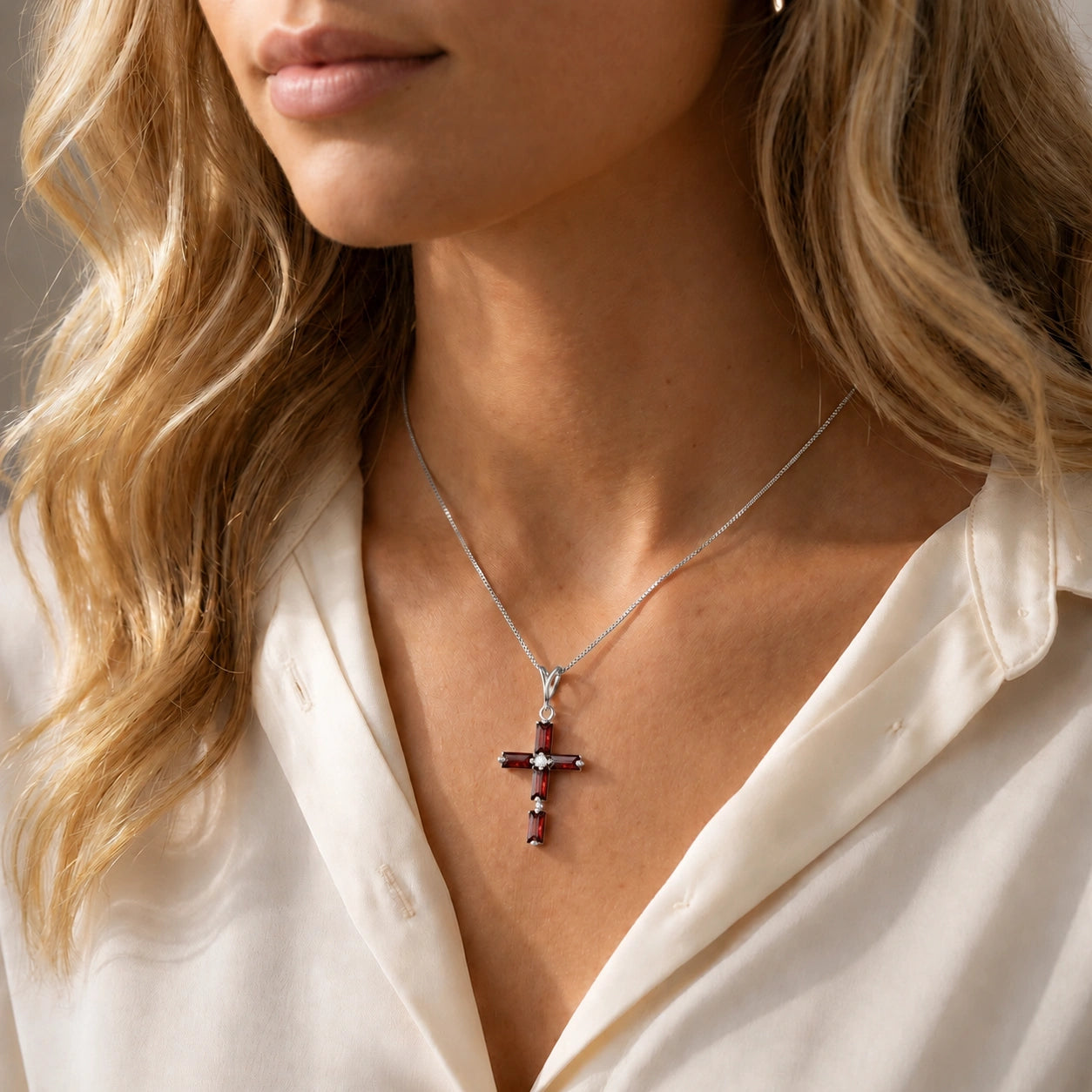 White Gold Garnet — Melisenda