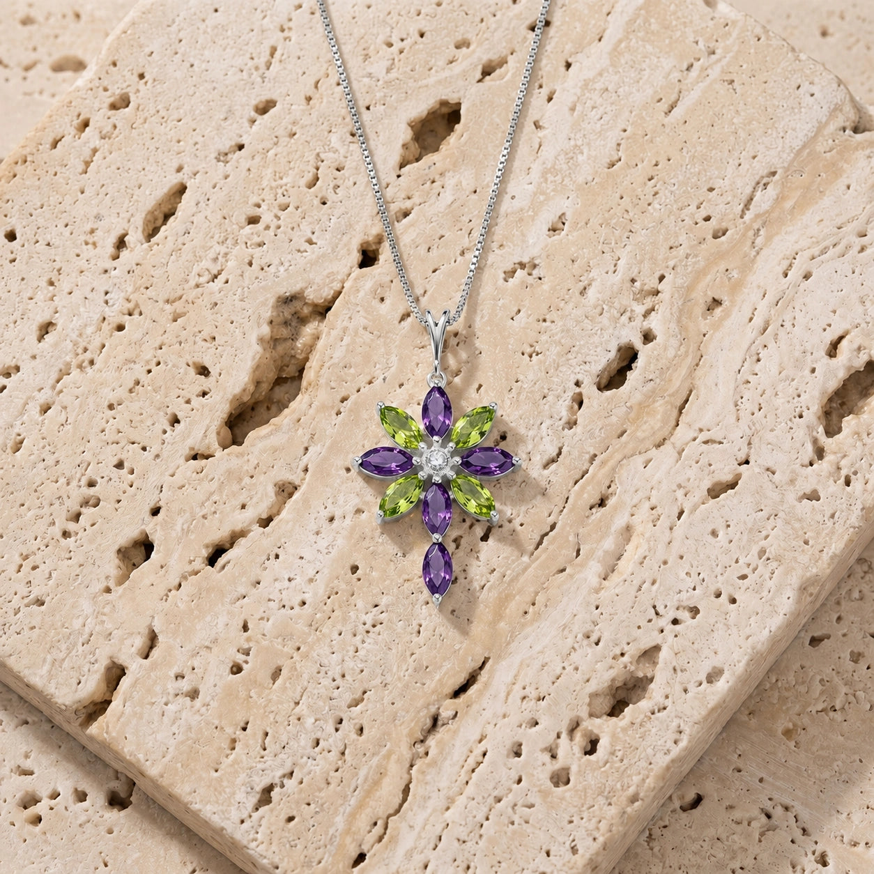 White Gold Amethyst — Angelina
