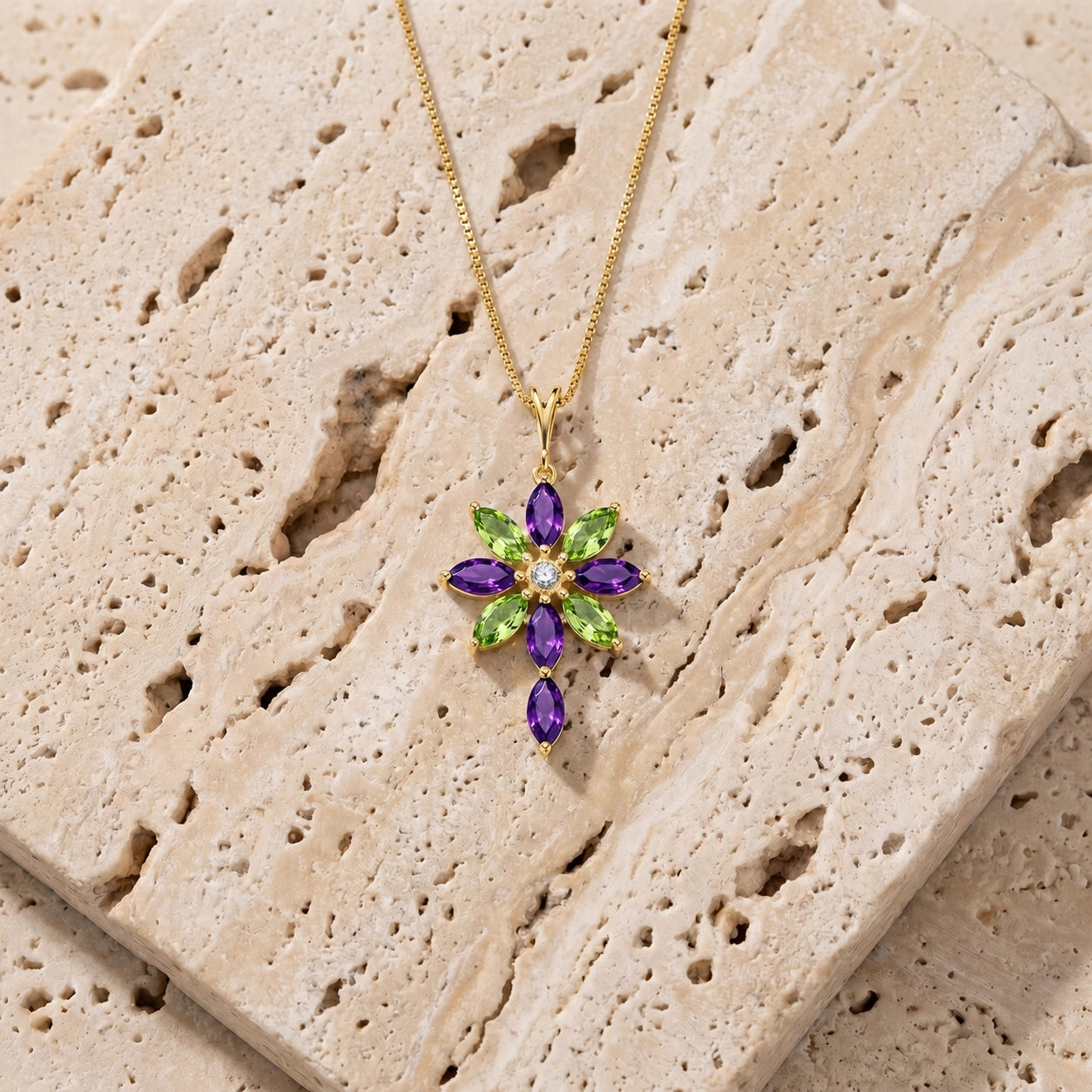 Yellow Gold Amethyst — Angelina