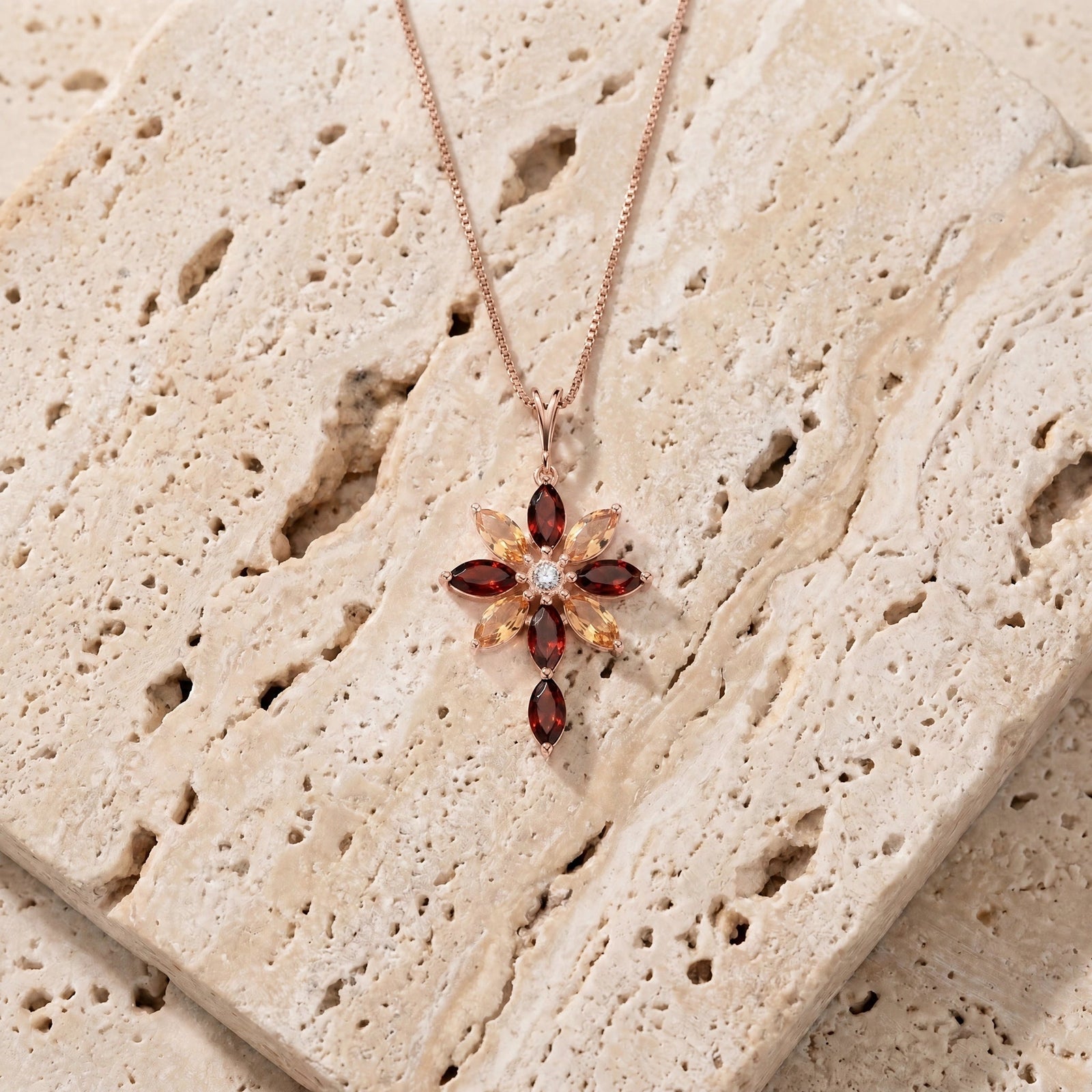 Rose Gold Garnet — Angelina
