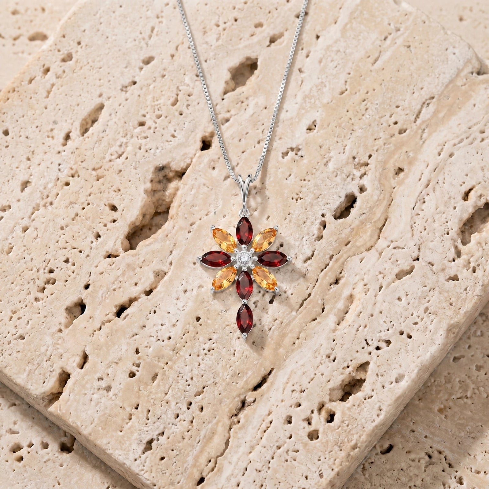 White Gold Garnet — Angelina