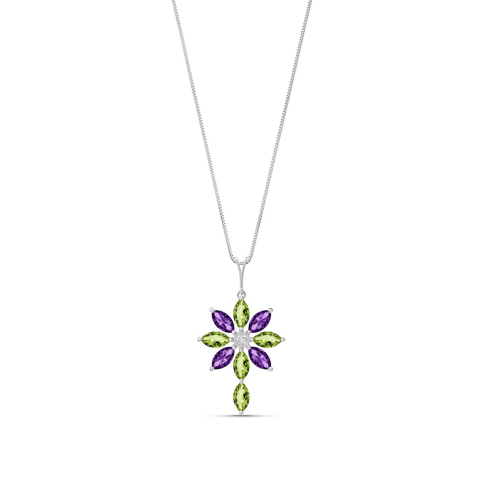 White Gold Peridot — Angelina