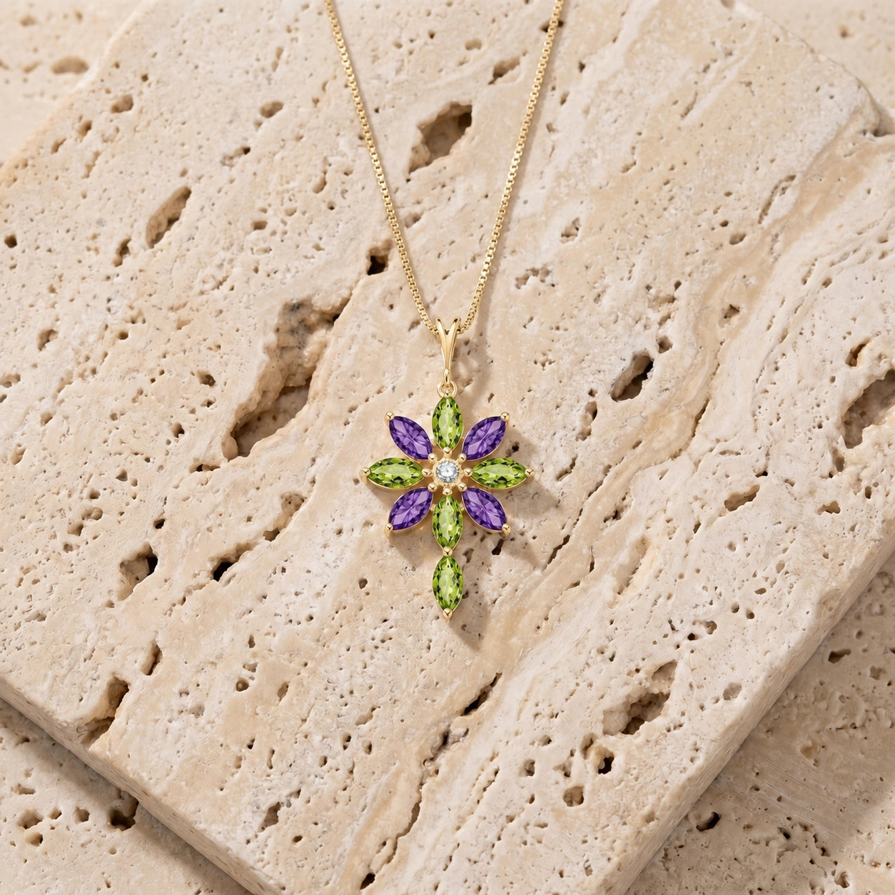 Yellow Gold Peridot — Angelina