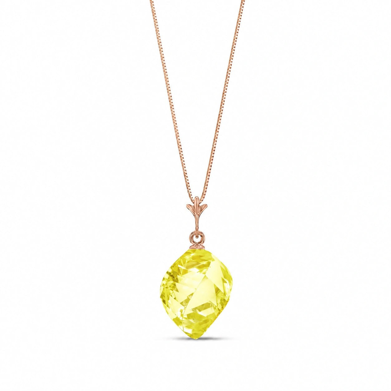 Rose Gold Pendant Necklace Spinel 10K — Malvina