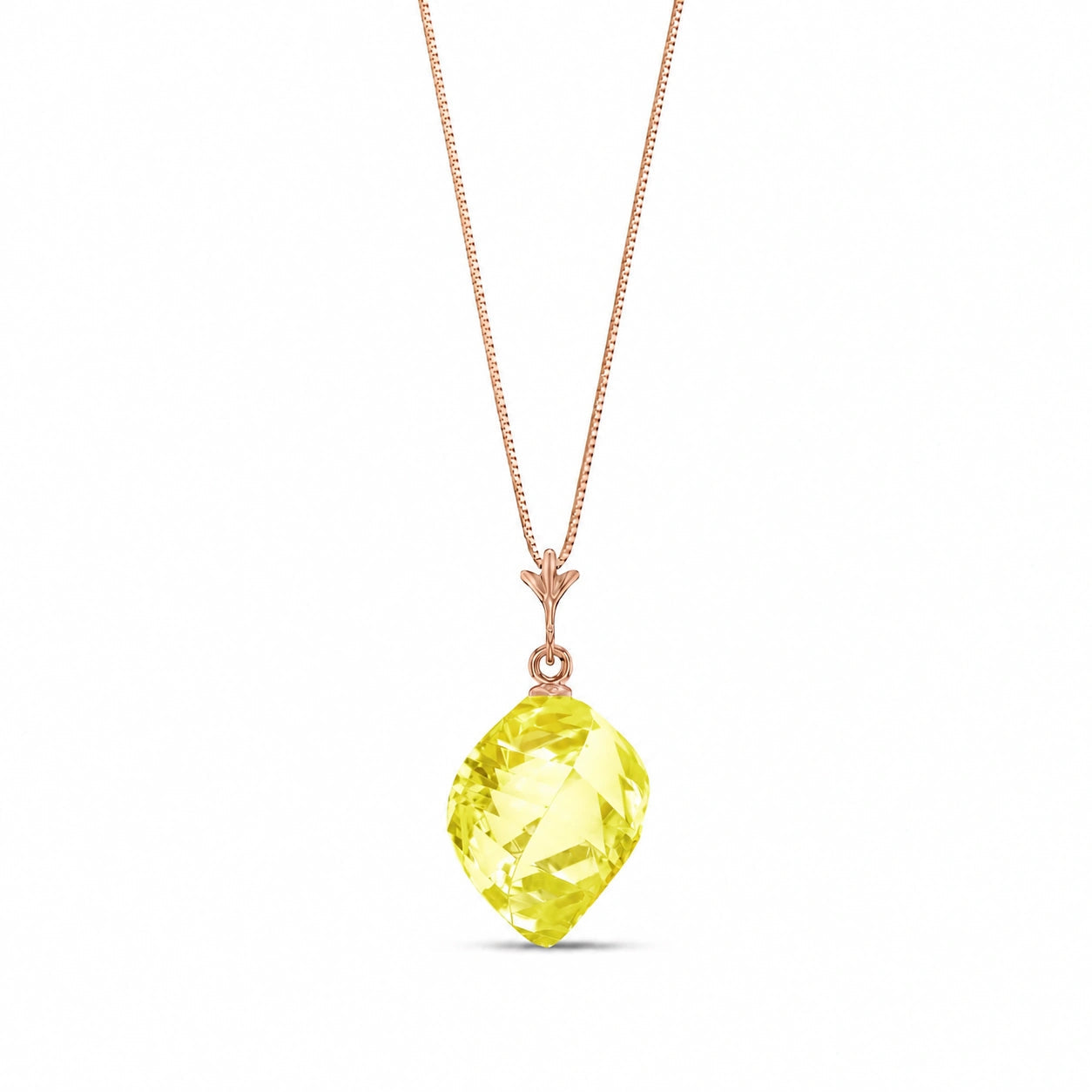 Rose Gold Pendant Necklace Spinel 10K — Malvina